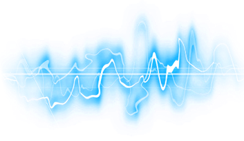 blue electric audio waves